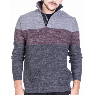 mixed pique knit three colors pullover 