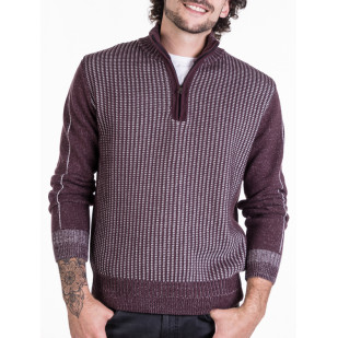 plated pullover with textured front