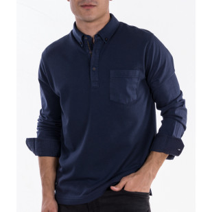 overdyed front structured polo
