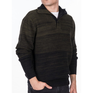 degraded pique knit pullover 