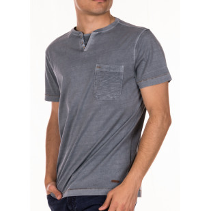 overdyed double collar t-shirt