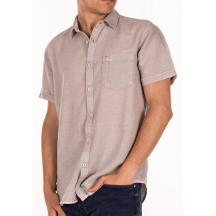 overdyed short sleeve linen/cotton shirt