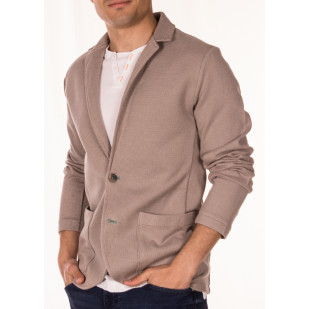 two color knitted blazer 